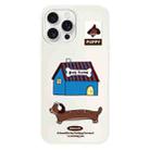 For iPhone 16 Pro Skin Feeling Jelly TPU Hybrid PC Phone Case(Dog House White) - 1