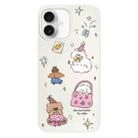 For iPhone 16 Plus Skin Feeling Jelly TPU Hybrid PC Phone Case(Star Shine Small Object White) - 1