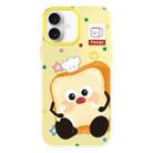 For iPhone 16 Plus Skin Feeling Jelly TPU Hybrid PC Phone Case(Bread Toast Yellow) - 1