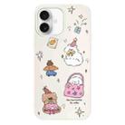 For iPhone 16 Skin Feeling Jelly TPU Hybrid PC Phone Case(Star Shine Small Object White) - 1