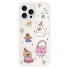 For iPhone 15 Pro Max Skin Feeling Jelly TPU Hybrid PC Phone Case(Star Shine Small Object White) - 1