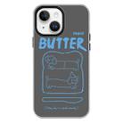 For iPhone 15 Skin Feeling Jelly TPU Hybrid PC Phone Case(Bread Line Dog Black) - 1