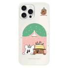 For iPhone 14 Pro Skin Feeling Jelly TPU Hybrid PC Phone Case(Birthday Puppy Beige) - 1