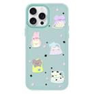 For iPhone 14 Pro Max Skin Feeling Jelly TPU Hybrid PC Phone Case(Star Animal Light Green) - 1