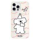 For iPhone 13 Pro Skin Feeling Jelly TPU Hybrid PC Phone Case(Like Koala White) - 1