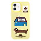 For iPhone 12 Skin Feeling Jelly TPU Hybrid PC Phone Case(Dog House Yellow) - 1