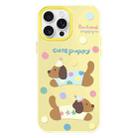 For iPhone 12 Pro Skin Feeling Jelly TPU Hybrid PC Phone Case(Cute Puppy Yellow) - 1