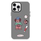 For iPhone 11 Pro Max Skin Feeling Jelly TPU Hybrid PC Phone Case(Baseball Brown Dog Black) - 1