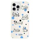 For iPhone 11 Pro Max Skin Feeling Jelly TPU Hybrid PC Phone Case(Polka Dot Puppy White) - 1