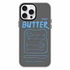 For iPhone 11 Pro Max Skin Feeling Jelly TPU Hybrid PC Phone Case(Bread Line Dog Black) - 1