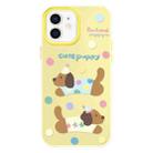 For iPhone 11 Skin Feeling Jelly TPU Hybrid PC Phone Case(Cute Puppy Yellow) - 1
