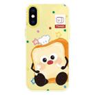 For iPhone X / XS Skin Feeling Jelly TPU Hybrid PC Phone Case(Bread Toast Yellow) - 1