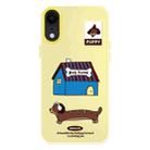 For iPhone XR Skin Feeling Jelly TPU Hybrid PC Phone Case(Dog House Yellow) - 1