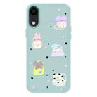 For iPhone XR Skin Feeling Jelly TPU Hybrid PC Phone Case(Star Animal Light Green) - 1