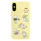 For iPhone XS Max Skin Feeling Jelly TPU Hybrid PC Phone Case(Daze Cat Yellow) - 1