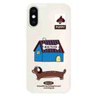 For iPhone XS Max Skin Feeling Jelly TPU Hybrid PC Phone Case(Dog House White) - 1