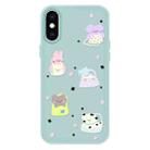 For iPhone XS Max Skin Feeling Jelly TPU Hybrid PC Phone Case(Star Animal Light Green) - 1