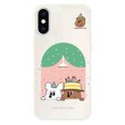 For iPhone XS Max Skin Feeling Jelly TPU Hybrid PC Phone Case(Birthday Puppy Beige) - 1