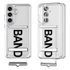 For Samsung Galaxy S24 FE 5G GKK Space Series Clear Wristband Holder Phone Case(Transparent Black) - 1