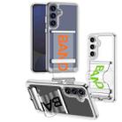 For Samsung Galaxy S24 FE 5G GKK Space Series Clear Wristband Holder Phone Case(Transparent Orange) - 2