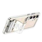 For Samsung Galaxy S24 FE 5G GKK Space Series Clear Wristband Holder Phone Case(Transparent Orange) - 3
