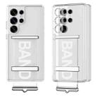 For Samsung Galaxy S25 Ultra 5G GKK Space Series Clear Wristband Holder Phone Case(Transparent Silver) - 1