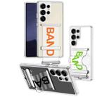 For Samsung Galaxy S25 Ultra 5G GKK Space Series Clear Wristband Holder Phone Case(Transparent Red) - 2
