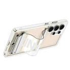 For Samsung Galaxy S25 Ultra 5G GKK Space Series Clear Wristband Holder Phone Case(Transparent Red) - 3