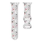 For Apple Watch 46mm / 49mm / 45mm / 44mm Christmas Pattern Butterfly Buckle Silicone Watch Band(Gray Christmas Snow) - 1