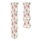 For Apple Watch 46mm / 49mm / 45mm / 44mm Christmas Pattern Butterfly Buckle Silicone Watch Band(Santa Claus Beige) - 1