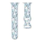 For Apple Watch 42mm / 41mm / 40mm / 38mm Christmas Pattern Butterfly Buckle Silicone Watch Band(Snowman Light Blue) - 1