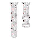 For Apple Watch 42mm / 41mm / 40mm / 38mm Christmas Pattern Butterfly Buckle Silicone Watch Band(Gray Christmas Snow) - 1