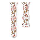 For Apple Watch 42mm / 41mm / 40mm / 38mm Christmas Pattern Butterfly Buckle Silicone Watch Band(Funny Christmas Gift) - 1