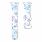 For Apple Watch 42mm / 41mm / 40mm / 38mm Christmas Pattern Butterfly Buckle Silicone Watch Band(Colorful Snowflakes) - 1