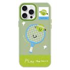 For iPhone 16 Pro Max Skin Feeling Jelly TPU Hybrid PC Phone Case(Play Tennis Green) - 1