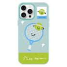 For iPhone 16 Pro Max Skin Feeling Jelly TPU Hybrid PC Phone Case(Play Tennis Light Green) - 1