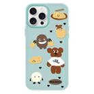 For iPhone 16 Pro Max Skin Feeling Jelly TPU Hybrid PC Phone Case(Puppy Light Green) - 1