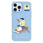 For iPhone 16 Pro Max Skin Feeling Jelly TPU Hybrid PC Phone Case(Boating Blue) - 1