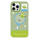 For iPhone 16 Pro Skin Feeling Jelly TPU Hybrid PC Phone Case(Play Tennis Green) - 1