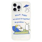 For iPhone 16 Pro Skin Feeling Jelly TPU Hybrid PC Phone Case(TV Dog Beige) - 1