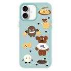 For iPhone 16 Plus Skin Feeling Jelly TPU Hybrid PC Phone Case(Puppy Light Green) - 1