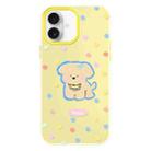 For iPhone 16 Plus Skin Feeling Jelly TPU Hybrid PC Phone Case(Yellow Puppy Yellow) - 1