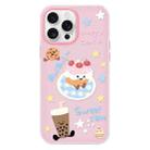 For iPhone 15 Pro Max Skin Feeling Jelly TPU Hybrid PC Phone Case(Cake Pink) - 1