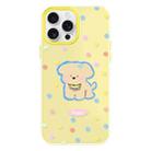 For iPhone 15 Pro Max Skin Feeling Jelly TPU Hybrid PC Phone Case(Yellow Puppy Yellow) - 1