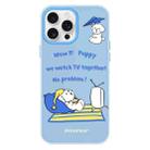 For iPhone 15 Pro Skin Feeling Jelly TPU Hybrid PC Phone Case(TV Dog Blue) - 1