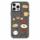 For iPhone 15 Pro Skin Feeling Jelly TPU Hybrid PC Phone Case(Puppy Black) - 1