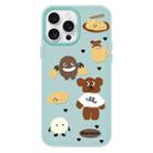 For iPhone 15 Pro Skin Feeling Jelly TPU Hybrid PC Phone Case(Puppy Light Green) - 1