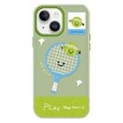 For iPhone 15 Plus Skin Feeling Jelly TPU Hybrid PC Phone Case(Play Tennis Green) - 1