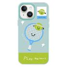 For iPhone 15 Plus Skin Feeling Jelly TPU Hybrid PC Phone Case(Play Tennis Light Green) - 1