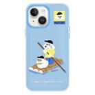 For iPhone 15 Plus Skin Feeling Jelly TPU Hybrid PC Phone Case(Boating Blue) - 1